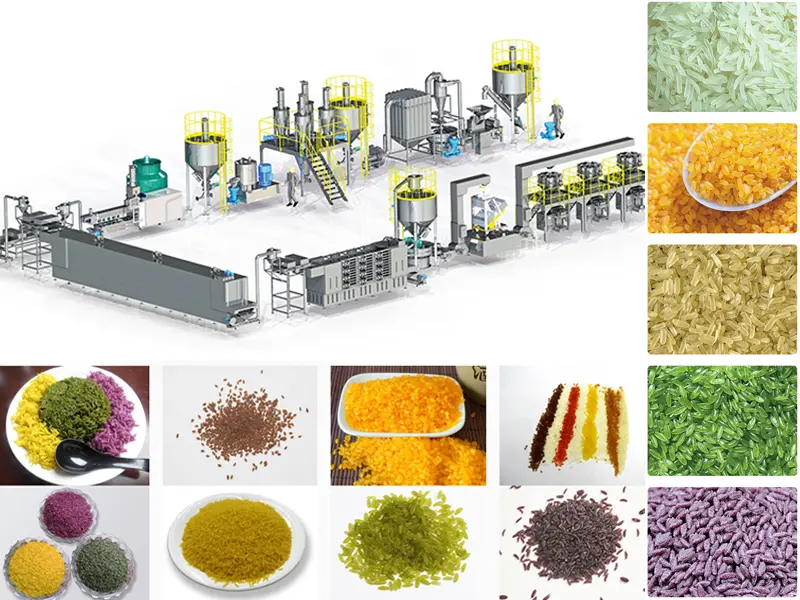 fortified rice processing line